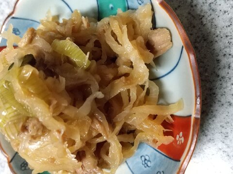 切り干し大根と長ねぎの炒め煮